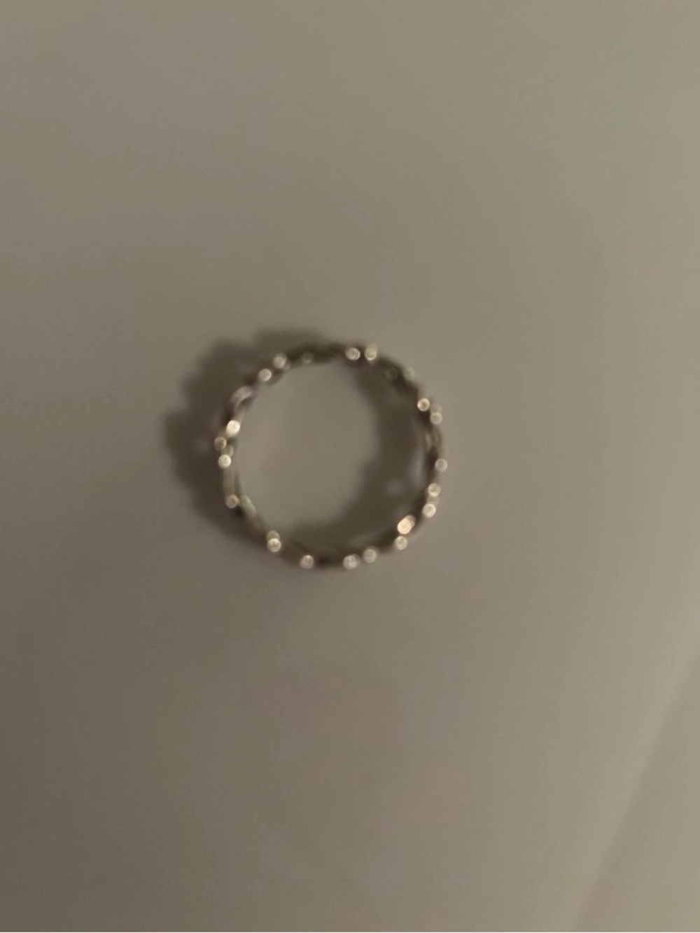 Pandora Silver Beaded Stack Ring